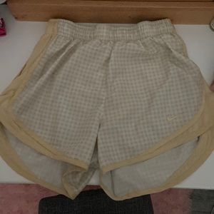 Yellow gingham Nike shorts